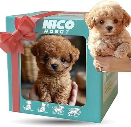 Image of 2026 New Upgrade Robot Dog - My Realistic Robot Puppy,Realistic Puppy,Interactive Plush Robots Dogs for Adults,Walking,Barking,Tail Wagging (Brown-B)