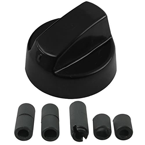 Image of Spares2go Control Knob/Dial for Zanussi Oven Cooker & Hob (+ Adaptors, Black)