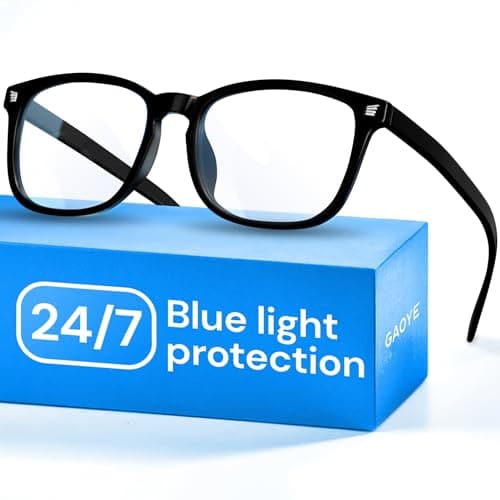 Image of Gaoye Blue Light Blocking Glasses - Fashion Square Fake Eyeglasses, Anti UV Ray Computer Gaming Glasses, Blue Blockers Glasses for Women/Men