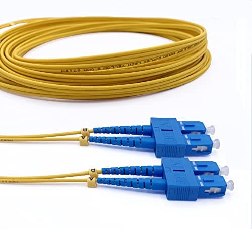 Image of Elfcam® - Fiber Optic Cable SC/UPC to SC/UPC Duplex Singlemode 9/125µm OS2 Patchcord LSZH, 3 Meters