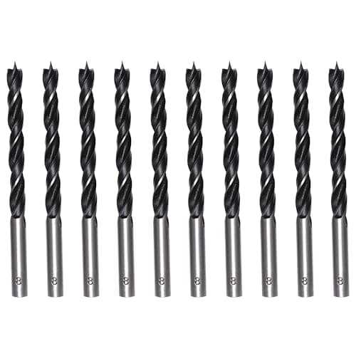 Image of Foyscr 10 Piece 8mm Brad Point Wood Drill Bits, Professional Carbon Steel, Clean Efficient Drilling