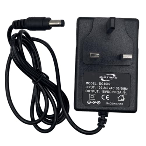 Image of Multibao 15V 2A 2000mA AC to DC Power Adapter Charger 5.5mm x 2.1mm Replacement Power Supply Adapter