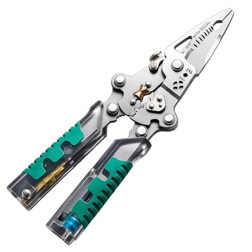Image of Folding Stylus Screwdriver Wire Stripper, Multifunctional Tool for Electrical Work, 8.8 Inch Portable Wire Stripper for Professionals and DIY Enthusiasts