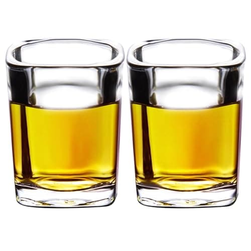Image of ParaCity Cool Shot Glasses 2 oz, Tequila Shot Glasses with Heavy Base, Gift for Men, Father's Day Gift (2)