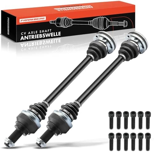Image of Frankberg 2x CV Joint Kit Half Shaft Mitout ABS Ring Rear Axle Axle Compatible with 5 Series E60 525-550 2003-2010 5 Series Touring E61 525-550 6 Series E63 635d 645Ci 650i Replace# 33207572430
