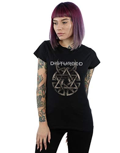 Image of Absolute Cult Disturbed Women's Metal Logo T-Shirt Black Small