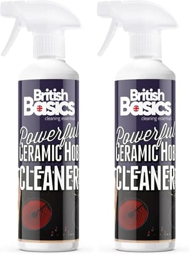 Image of BritishBasics - Ceramic Hob Cleaner | Use on Induction Glass and Ceramic Cooker Tops 500ml (Pack of 2)