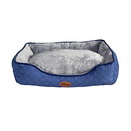 Image of Silentnight Airmax Pet Bed - Medium Dog Bed - Blue Washable Cat Bed with Reversible Cushion, Non-Slip Base