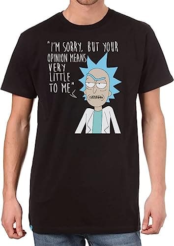 Image of Rick & Morty T-Shirt - I'm Sorry But Your Opinion Means Very Little to Me (5XL) Black