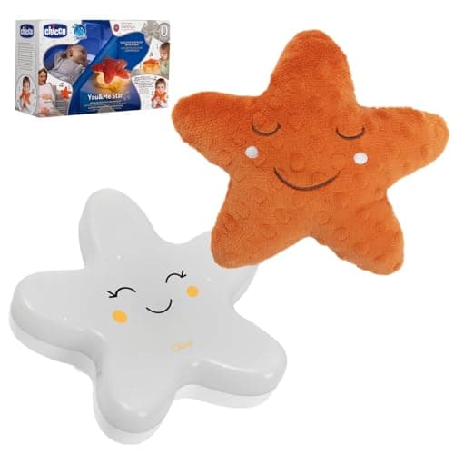 Image of Chicco You&Me Star Baby Night Light, Kids Night Light, 20 Minutes of Music and White Sounds, 20-30 Minutes Warm Light, Plush Star Shape, Machine Washable