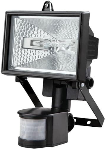 Image of 150W Security Flood Light with Sensor - Outdoor Halogen Light, Suitable for Gardens, Garage, Forecourt | PIR Motion Sensor | Waterproof, Weatherproof & Rust Proof - 150 Watt Power, Aluminium Body