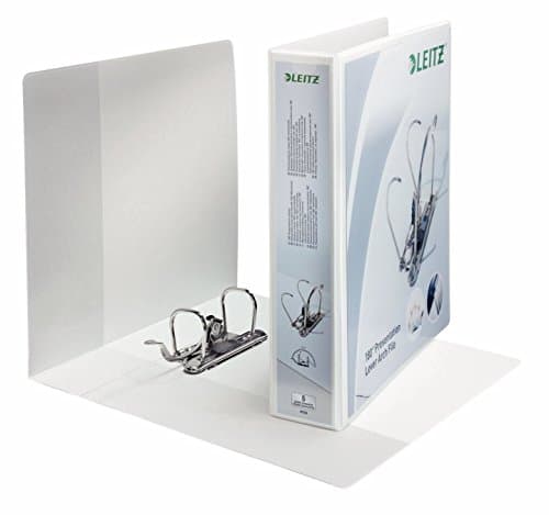 Image of Leitz A4 Maxi 5 cm Spine Presentation Lever Arch File - White