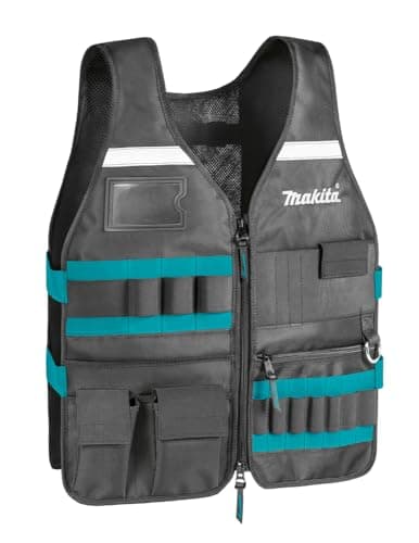 Image of Makita P-72089 Multiple Pocket Workers Vest - Black