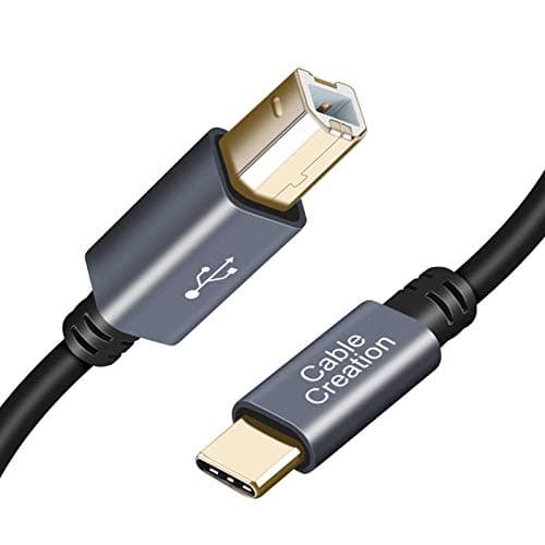 Image of CableCreation USB B to USB C Printer Cable 3M, Durable USB C to USB B Printer Cable for Mac MacBook Pro USB C MIDI Cable for Yamaha Casio Digital Piano MIDI Controller DJ Controller Black