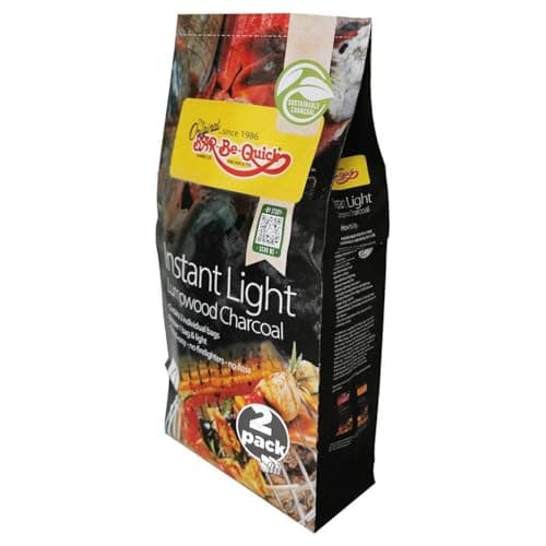Image of 2 x Pack Bar-Be-Quick Instant Light Lumpwood Charcoal - BBQ Barbecues Smokers Grill Coal Fuel Smokeless Burn - For Outdoor Garden Camping Cooking