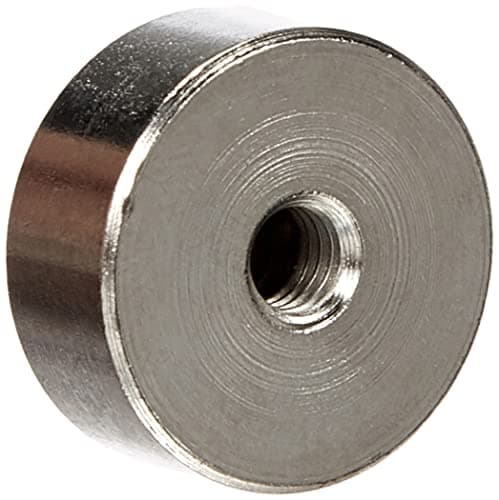 Image of N42 Neodymium Pot Magnet - 19mm dia x 8mm thick x M5 thread hole for DIY, Engineering, Manufacturing, Hanging and Holding Applications - 17kg Pull
