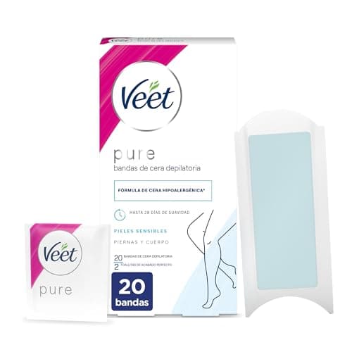 Image of BANDAS DE CERA depilatorias corporales pure piel sensitive 20 u