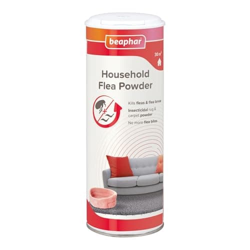 Image of Beaphar - Household Flea Powder – Kills Fleas and Flea Larvae – Insecticidal Powder with Immediate Killing Action on Fleas – Use on Carpets, Rugs and Soft Furnishings – Easy-to-use – 300g