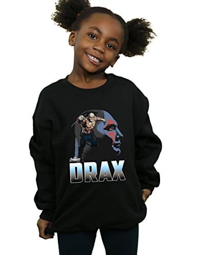 Image of Marvel Girls Avengers Infinity War Drax Character Sweatshirt Black 12-13 years