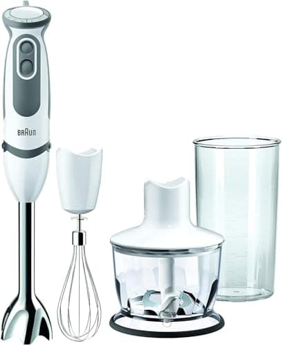 Image of Braun MultiQuick 5 Vario MQ5235 Hand Blender, Sauce Mixer, BPA-Free Plastic Beaker - White/Grey