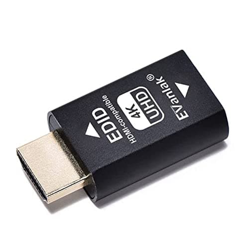 Image of EVanlak Hdmi Edid Emulator Passthrough 3rd Generrtion Premium Aluminum Eliminated Emulator Adapter Work with Mac Thunderbolt to HDMI Switches/Extender/AV Receiver/Video Splitters 1080-3840x2160@60H