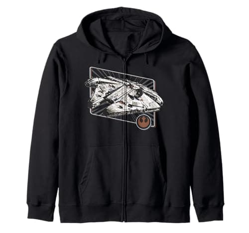 Image of Star Wars Millennium Falcon Rebel Insignia Zip Hoodie