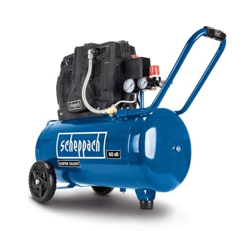 Image of Scheppach HC51Si Silent Air Compressor | 1500W | 50L Tank | 8 Bar | 300 L/min | Oil-Free | 60 dB