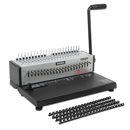 Image of RAYSON Comb Binding Machine, 21 Hole, 200-Sheet Binding, A4, SD-1501A21