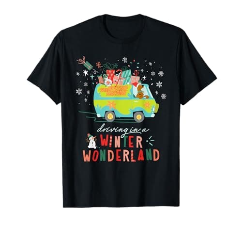 Image of Scooby-Doo Christmas Mystery Machine Winter Wonderland T-Shirt