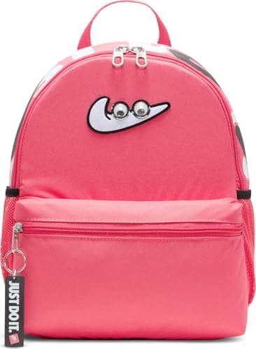 Image of Nike Unisex Children's Youth Brasilia Jdi Mini Backpack-swooshy Backpack, Aster Pink/Black/White, standard size, Young Athletes