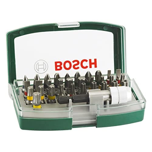 Image of Bosch 32pc. Screwdriver Bit Set (PH-, PZ-, Hex-, T-, TH-, S-Bit, Accessories Drill and Screwdriver)