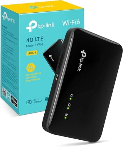 Image of TP-Link M7005 4G MiFi Router, WiFi Dongle, Portable WiFi with SIM Slot,Dual Band Mobile WiFi 6 Router,Plug and Play MIFI,Long Battery Life,Portable Hotspot,For Caravan,APP Control,Compact Design