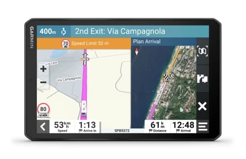Image of Garmin Camper 895 Caravan/Motorhome GPS Sat Nav, Easy to read 8" display, EU maps, Custom Routing, Road Warnings, Live Traffic, Birdseye Direct Satellite Imagery,Michelin Green Guide, Voice Assistant