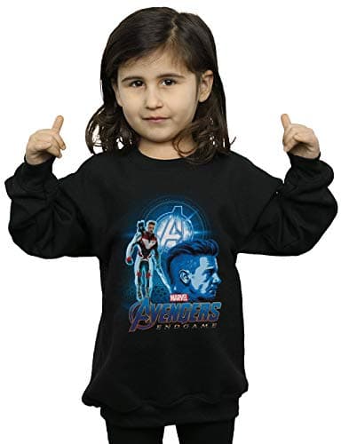 Image of Marvel Girls Avengers Endgame Hawkeye Team Suit Sweatshirt Black 12-13 years
