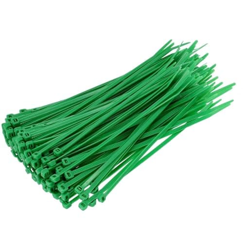 Image of KAXIMON Dark Green Cable Ties 200mm x 2.5mm,100 Pack Mini Thin Cable Ties,Small Plastic Zip Ties with 27lbs Tensile Strength, Self-Locking Nylon Plastic Wire Ties Wraps for Office, Household,Garden