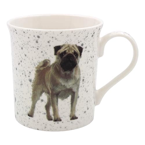 Image of Lesser & Pavey British Designed Coffee Mug | Ceramic Coffee Mugs for Home or Work | Large Mugs for Hot Drinks | Pug Tea and Coffee Cups - Sarah Boddy