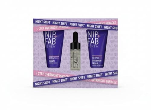 Image of 𝒩𝐼𝒫 + 𝐹𝒜𝐵 | Night Shift 3 Step Overnight Miracle - Retínol Fix Serum 20mL, Retinol Fix Overnight Cream 20mL, Retinol Fíx Concentrate Extreme 10mL | Gift Set