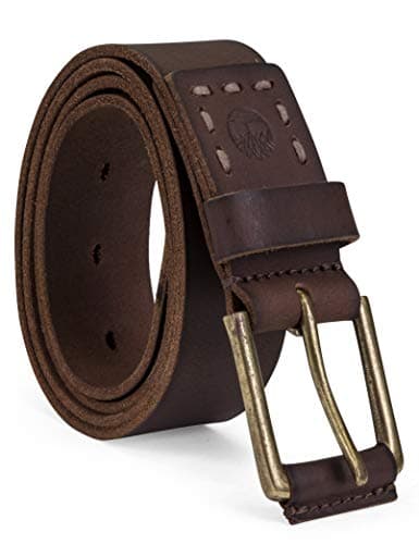 Image of Timberland Men's Casual Leather Classic Everyday Belts, Dark Brown, 48