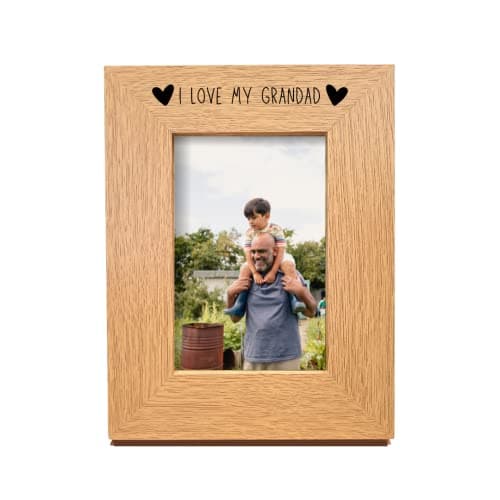 Image of Second Ave Oak 6x4 Portrait Picture Photo Frame I Love My Grandad Gift Father's Day