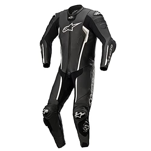 Image of Alpinestars Missile V2 One Piece Motorcycle Leather Suit, black/white, 60