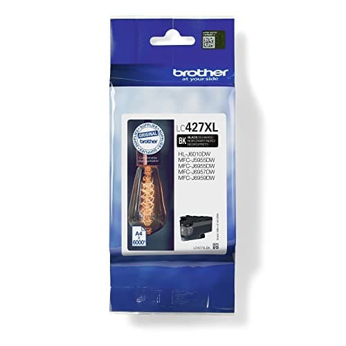Image of Brother LC-427XLBK Inkjet Cartridge, Black, Single Pack, High Yield, Includes 1 x Inkjet Cartridge, Genuine Supplies