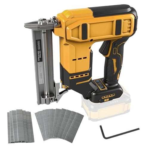 Image of Cordless Brad Nailer for Dewalt 18V 20V Battery, 2-in-1 Cordless Nail Staple Gun, 18GA Battery Stapler Nailer with 1000 Nails and 1000 Staples for Home Improvement & Woodworking