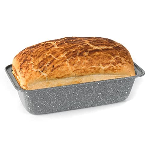 Image of Salter BW02776G Marblestone Loaf Pan - 27cm Bread Baking Pan, Non-Stick, Durable Carbon Steel, Oven Safe Up to 220°C/Gas Mark 7, Malt Loaf, Cakes, Loaves, Banana Bread, Easy Clean, 27 x 14 x 7cm