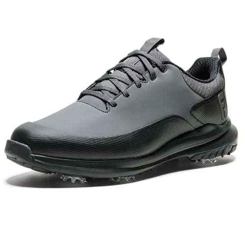 Image of FootJoy Men's Tour Rival Golf Shoe, Charcoal/Grey/Black, 8 UK Medium