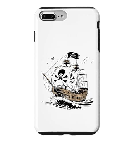 Image of Pirate With Skull And Crossbones Sails Case for iPhone 7 Plus/8 Plus