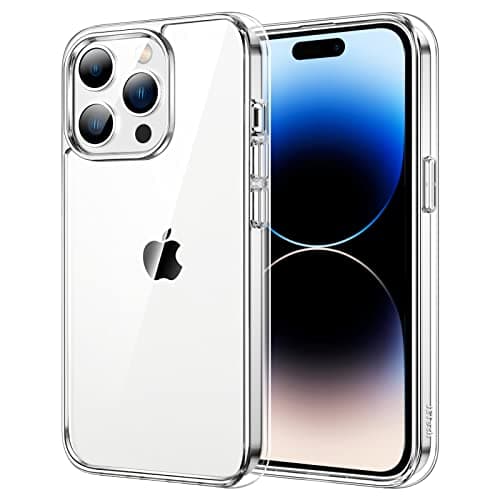 Image of JETech Case for iPhone 14 Pro 6.1-Inch, Non-Yellowing Shockproof Phone Bumper Cover, Anti-Scratch Clear Back (Clear)
