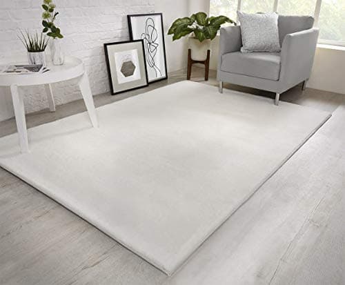 Image of viceroy bedding NATURAL FAUX RABBIT FUR Rug Ultra Soft Plush Extra Large Animal Rugs Living Room Wool Shaggy Fluffy 26mm Thick Pile Height Modern Area Rugs - (White, 200cm x 290cm (6.6ft x 9.5ft))
