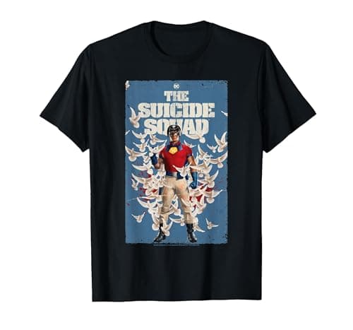 Image of The Suicide Squad Peacemaker Poster T-Shirt, Men, Black, Medium