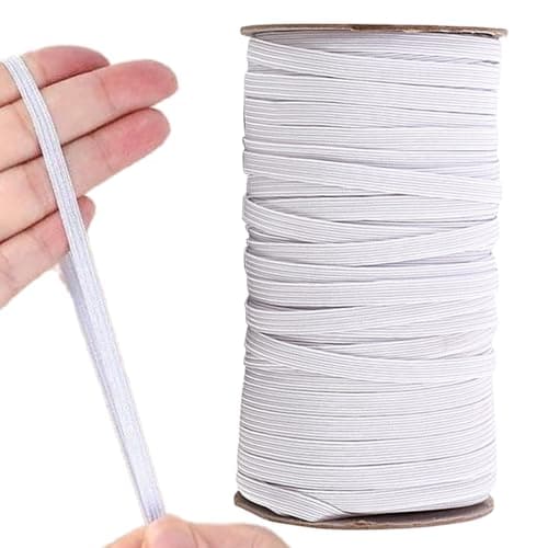 Image of White Flat Elastic 6mm x 10m – Premium Elastic Band for Sewing, Crafting, and DIY Projects
