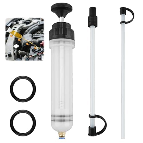 Image of Oil Syringe and Extractor Pump, 200CC Dual Purpose Oil Pump Extractor for Liquid Transfer, Large Syringe for Engine Oil, Fuel, and Other Fluids, Easy-to-Use, Portable, and Durable Tool